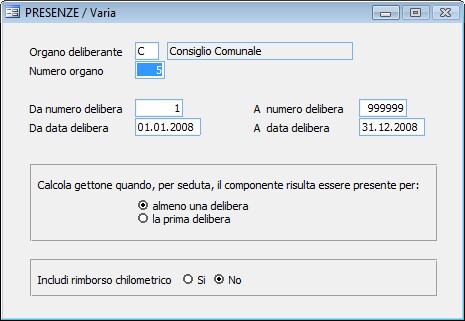 Stampa Presenze